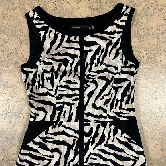 Karen Millen Zebra Dress Size 6 - Picture 4 of 15